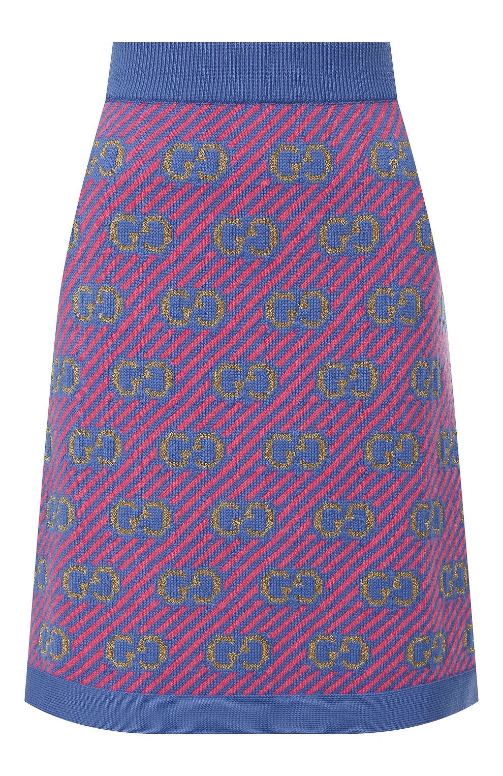 Шерстяная юбка GUCCI голубого цвета по цене 79000 руб., арт. 579865/XKASE, фото 1 Шерстяная юбка GUCCI, арт. 579865/XKASE, фото 1