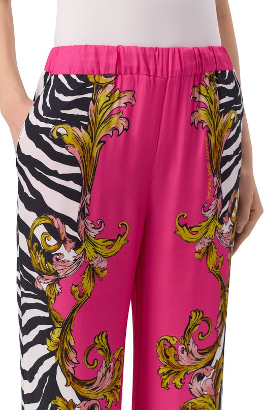 Брюки из вискозы Versace Jeans Couture 78HAA1P2/NS653 Розовый  78HAA1P2/NS653 Фото 5