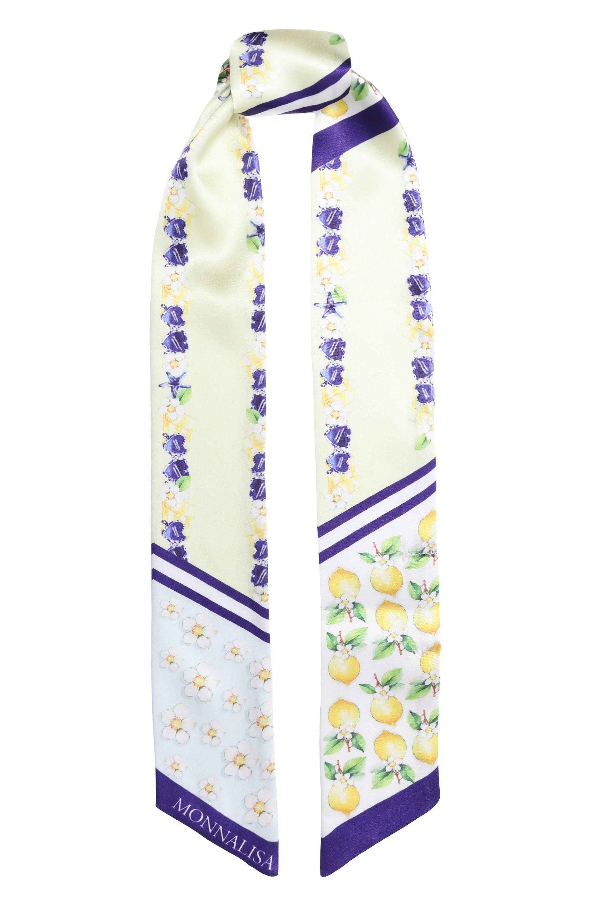 Шарф-твилли MONNALISA разноцветного цвета по цене 7895 руб., арт. 19G015, фото 1 Шарф-твилли MONNALISA, арт. 19G015, фото 1