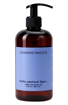 Бессульфатный гель для душа vanilla, patchouli, figue (500ml) GIARDINO MAGICO бесцветного цвета, арт. 4640200324191 | Фото 1 (Назначение: Для тела; Региональные ограничения белый список (Axapta Mercury): Не проставлено; Нос: Не проставлено; Тип продукта: Гели)