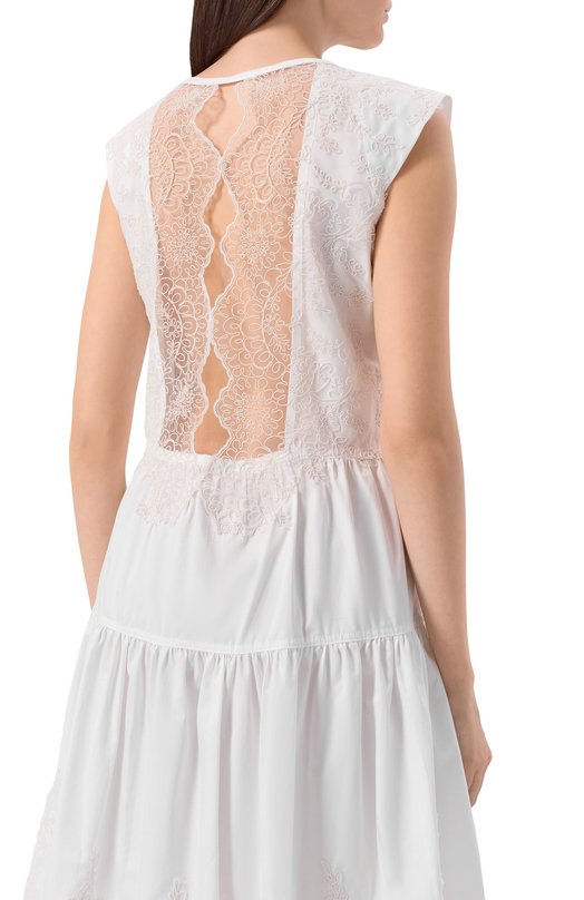 Платье из хлопка и вискозы Maurizio W06090581 Белый  W06090581 Фото 4