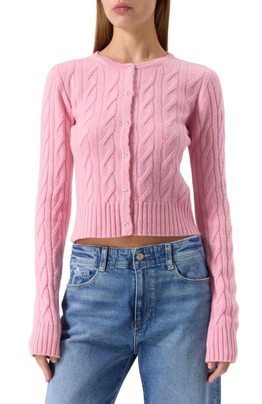 Кардиган из шерсти и кашемира Blumarine P522M570A Розовый  P522M570A Фото 3