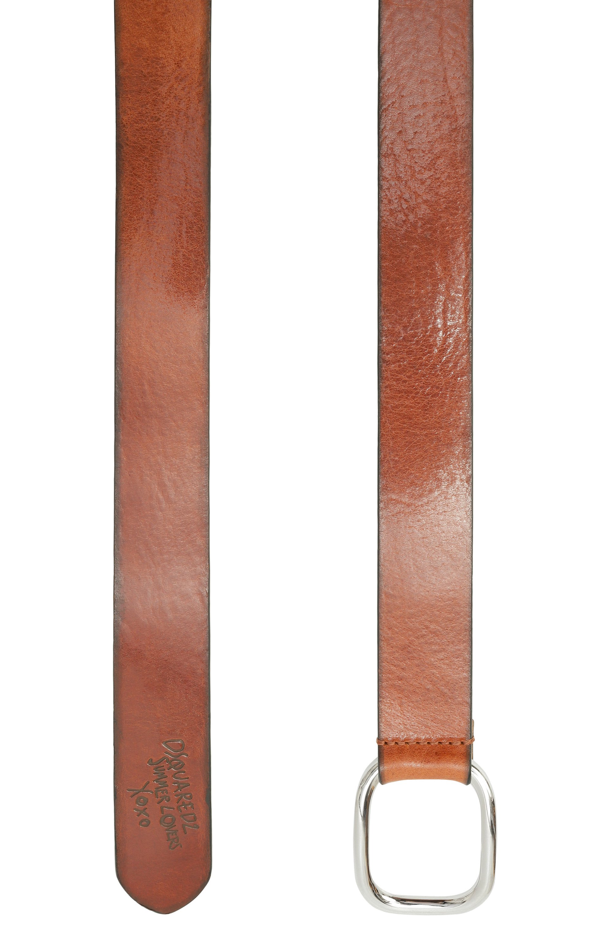 Кожаный ремень DSQUARED2 коричневого цвета по цене 27300 руб., арт. BEW0454, фото 3 Кожаный ремень DSQUARED2, арт. BEW0454, фото 3