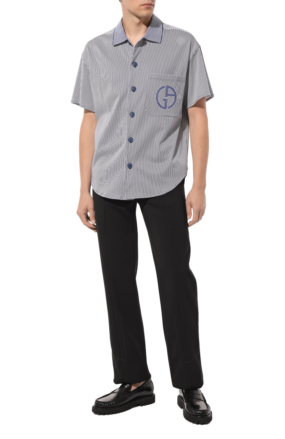 Хлопковая рубашка GIORGIO ARMANI, арт. 6RSC50/SJBPZ, фото 2