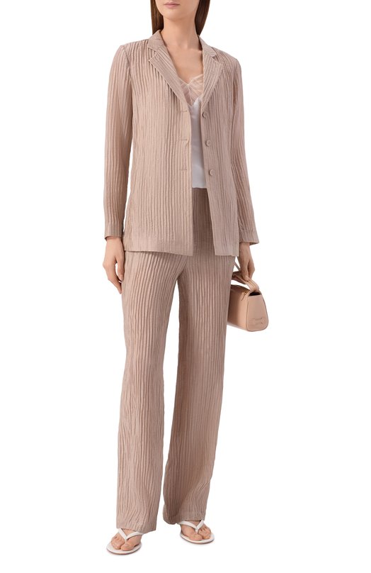 Брюки из лиоцелла  Emporio Armani EW003446/AF20830 Бежевый  EW003446/AF20830 Фото 2