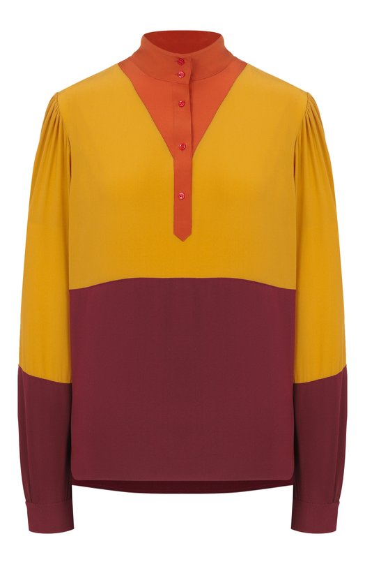 Шелковая блузка Saint Laurent 857185/Y100W Разноцветный 857185/Y100W