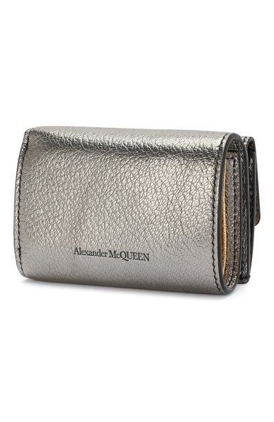 Кожаное портмоне ALEXANDER MCQUEEN серебряного цвета по цене 72750 руб., арт. 554204/CSS3I, фото 2 Кожаное портмоне ALEXANDER MCQUEEN, арт. 554204/CSS3I, фото 2