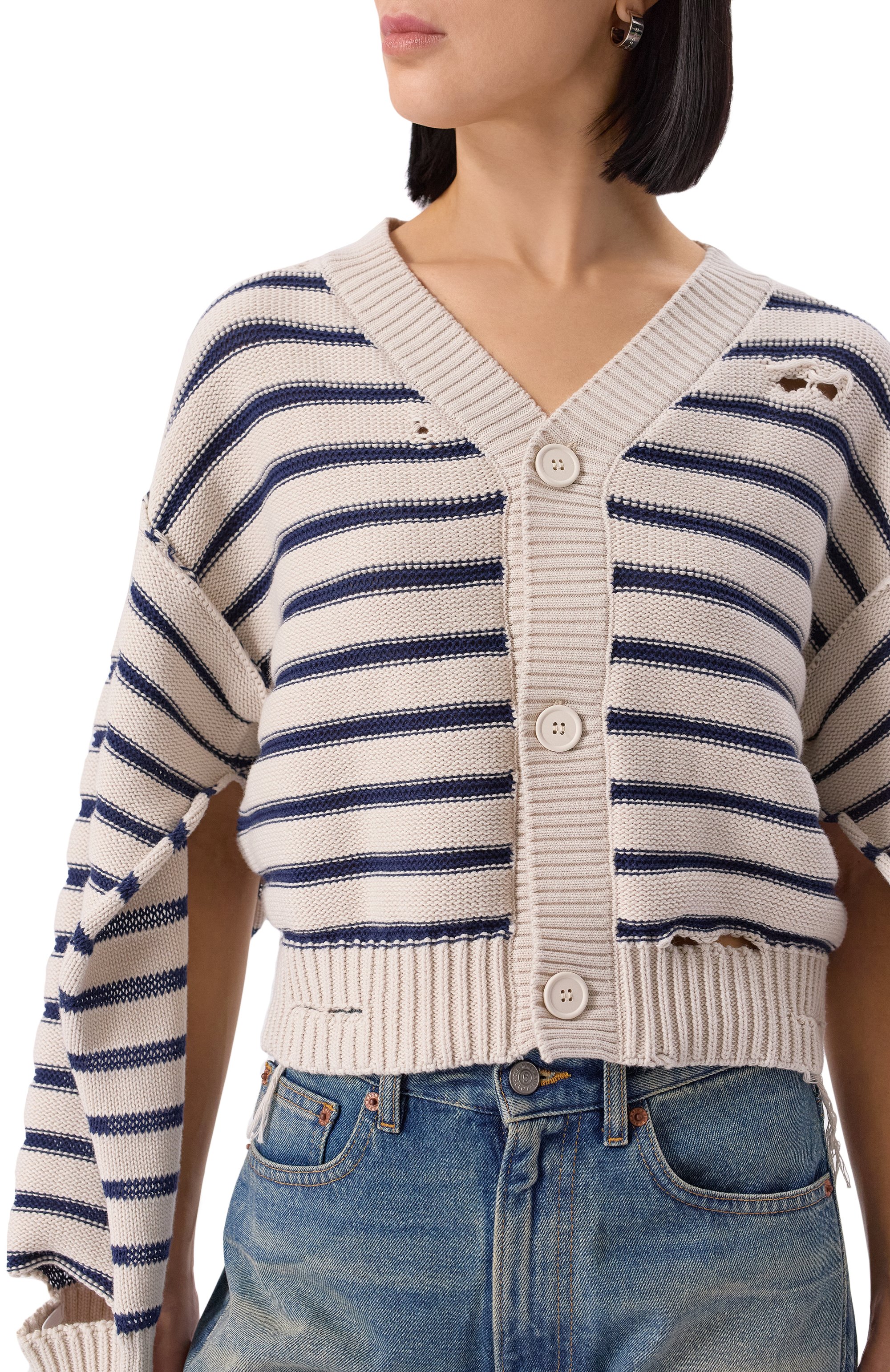 Хлопковый кардиган MM6, арт. S52HP0025/M13080, фото 5