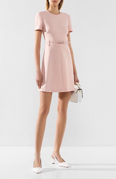 Платье с поясом REDVALENTINO розового цвета по цене 44600 руб., арт. TR3VAN90/0VM, фото 2 Платье с поясом REDVALENTINO, арт. TR3VAN90/0VM, фото 2