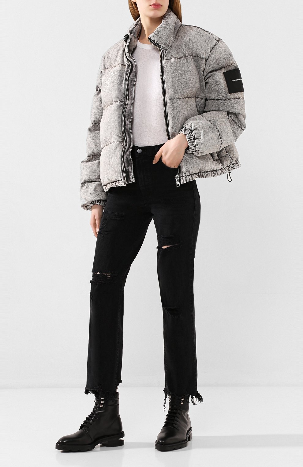 Хлопковый пуховик ALEXANDER WANG, арт. 4DC1202662, фото 2