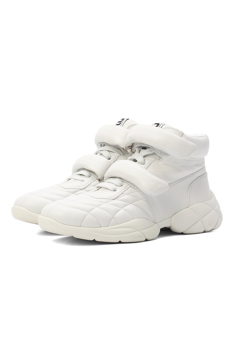 Кожаные кроссовки MIU MIU, арт. 5T439D-038-F0009, фото 1