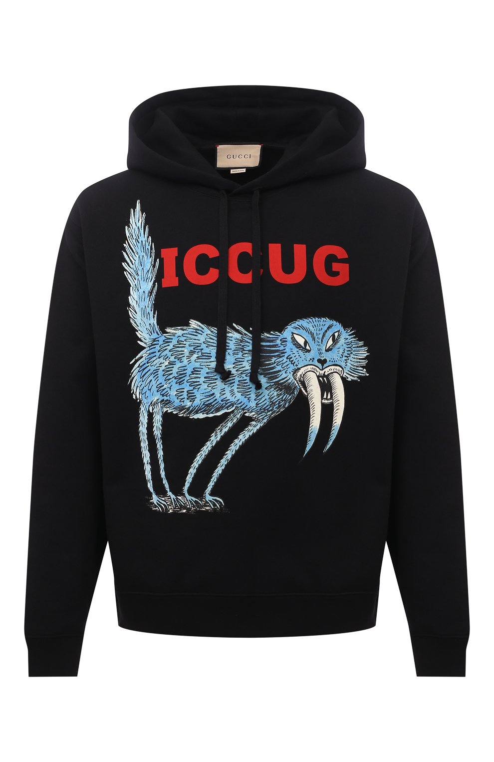 Хлопковое худи iccug gucci x freya hartas GUCCI, арт. 646953/XJDJN, фото 1