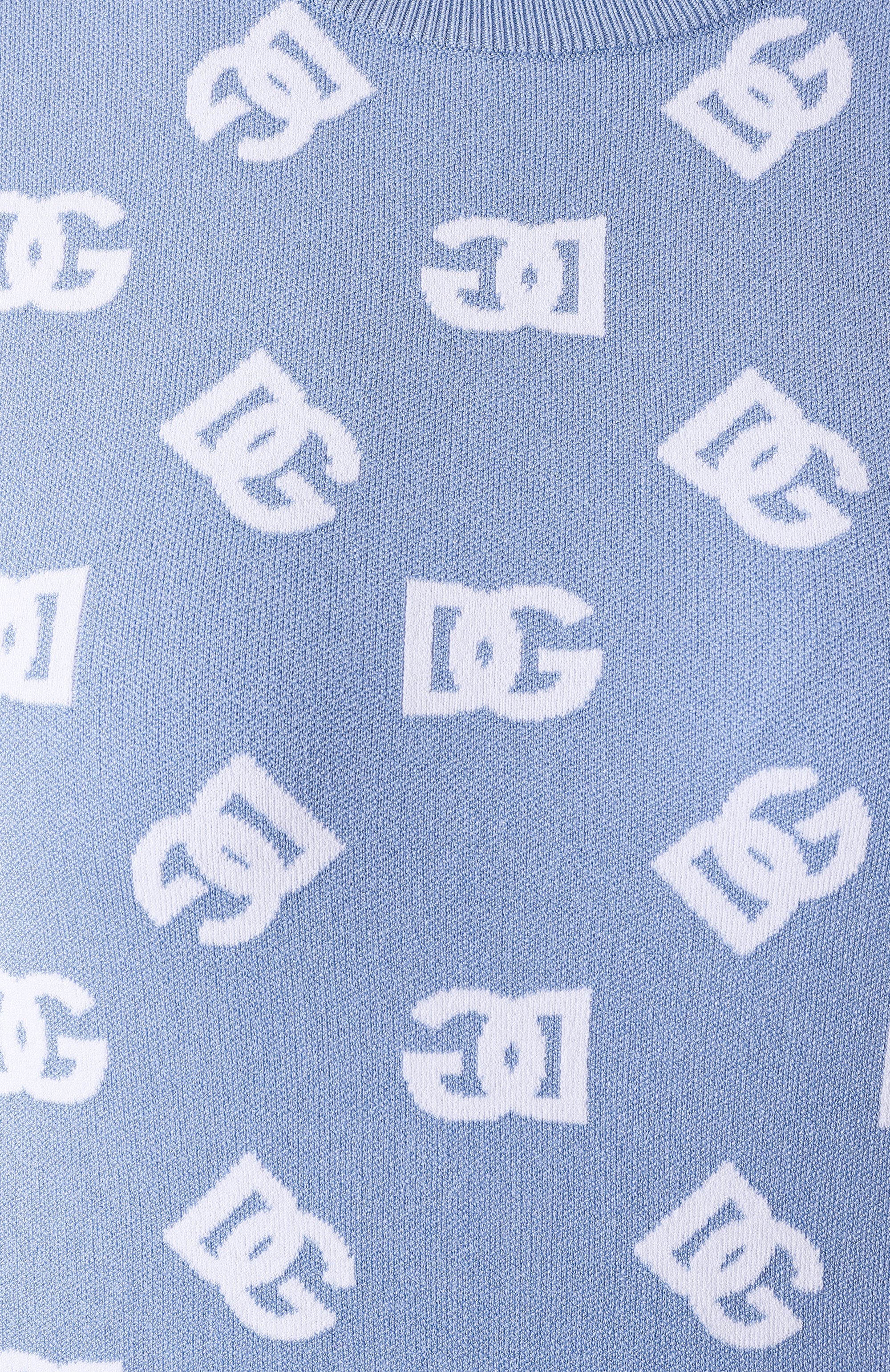 Пуловер из вискозы DOLCE & GABBANA голубого цвета по цене 106500 руб., арт. FXX13T/JFMGT, фото 6 Пуловер из вискозы DOLCE & GABBANA, арт. FXX13T/JFMGT, фото 6