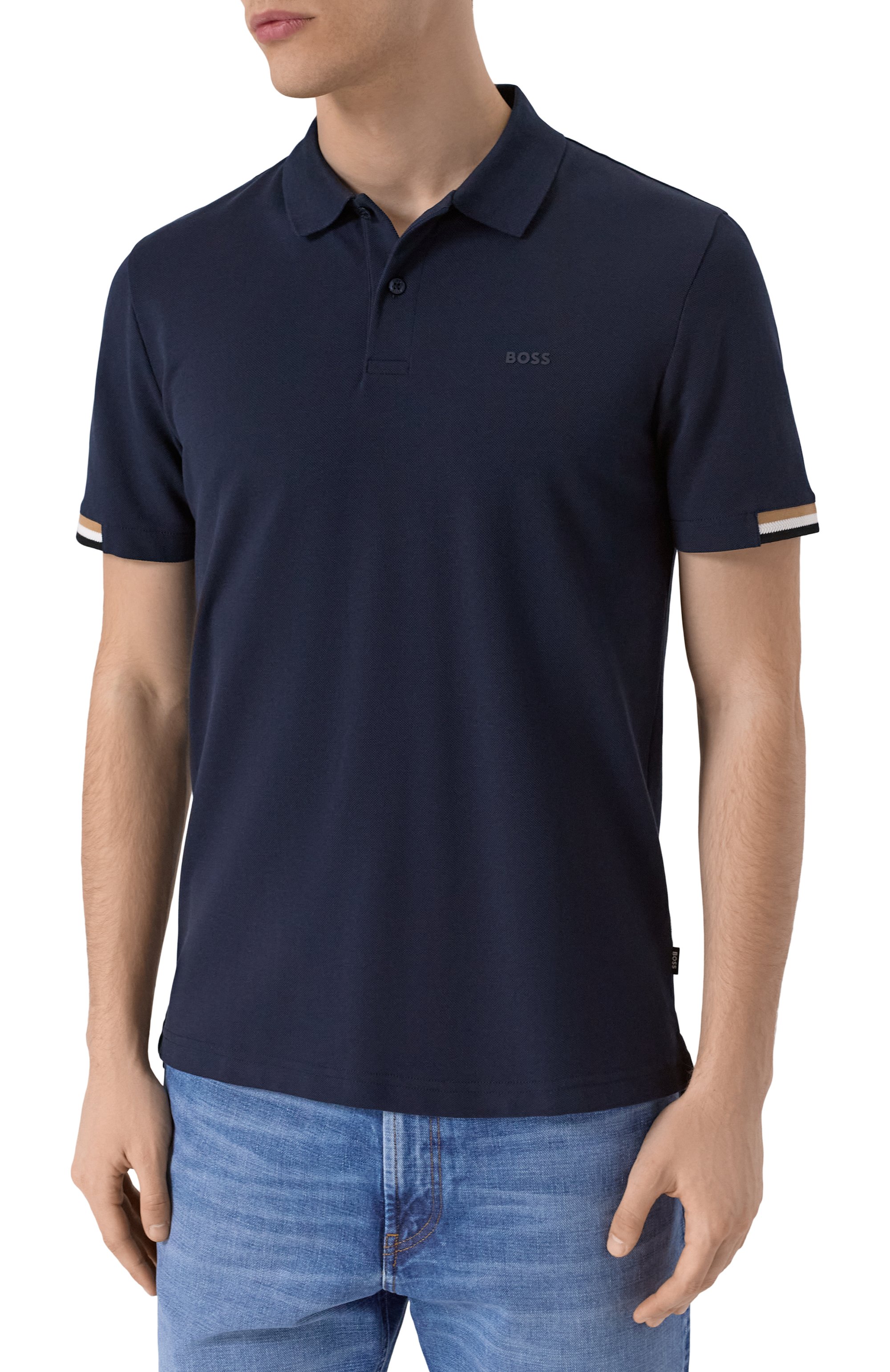 Хлопковое поло BOSS, арт. 50467113, фото 3