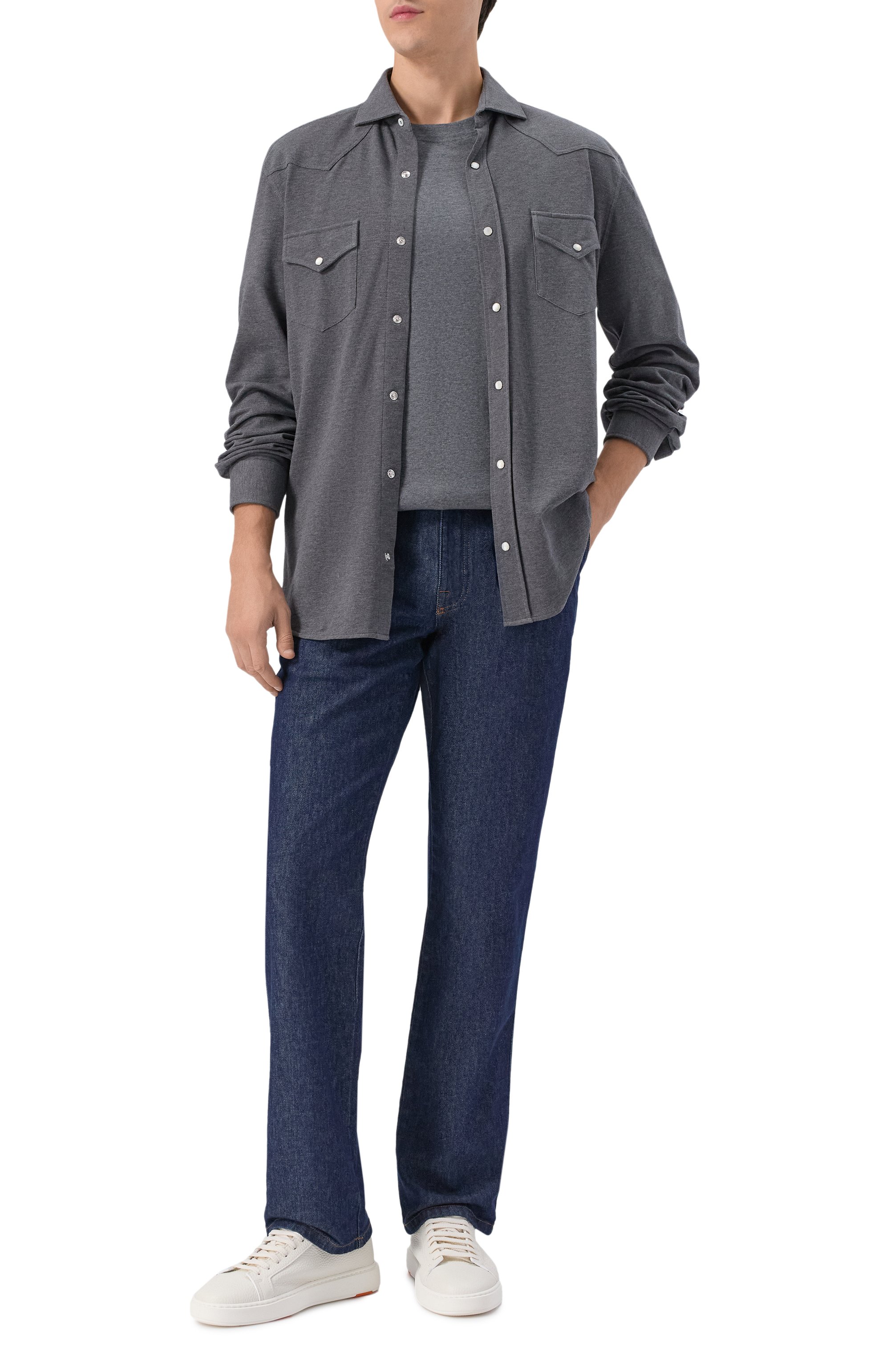 Хлопковая футболка BRUNELLO CUCINELLI, арт. M0B131308, фото 2