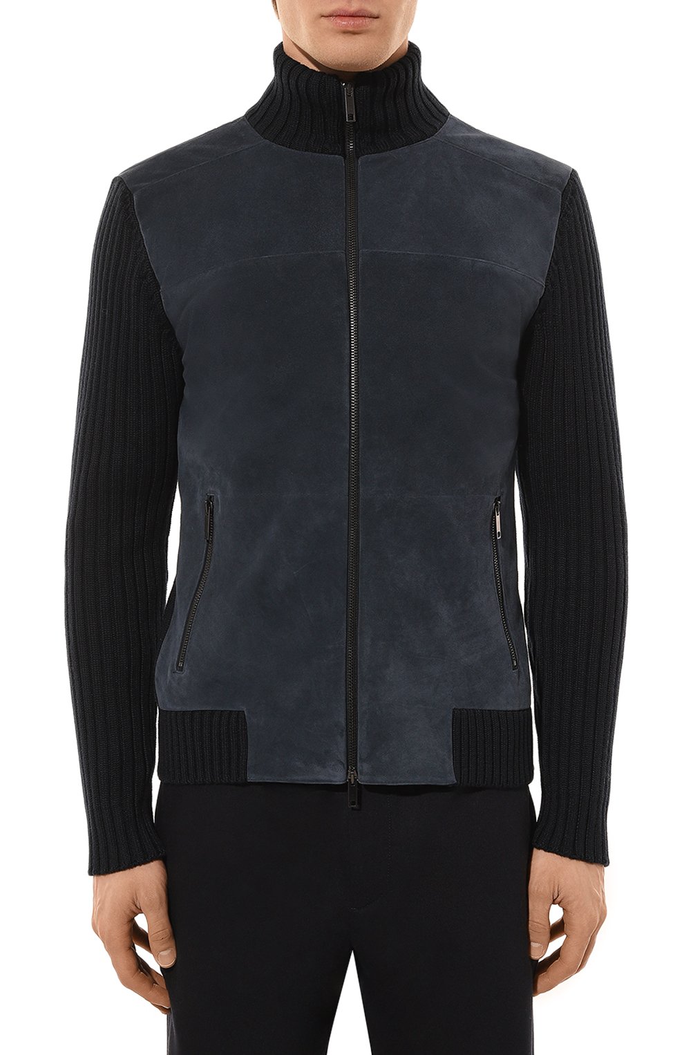 Комбинированный кардиган DANIELE FIESOLI темно-синего цвета по цене 63400 руб., арт. DF0136, фото 3 Комбинированный кардиган DANIELE FIESOLI, арт. DF0136, фото 3