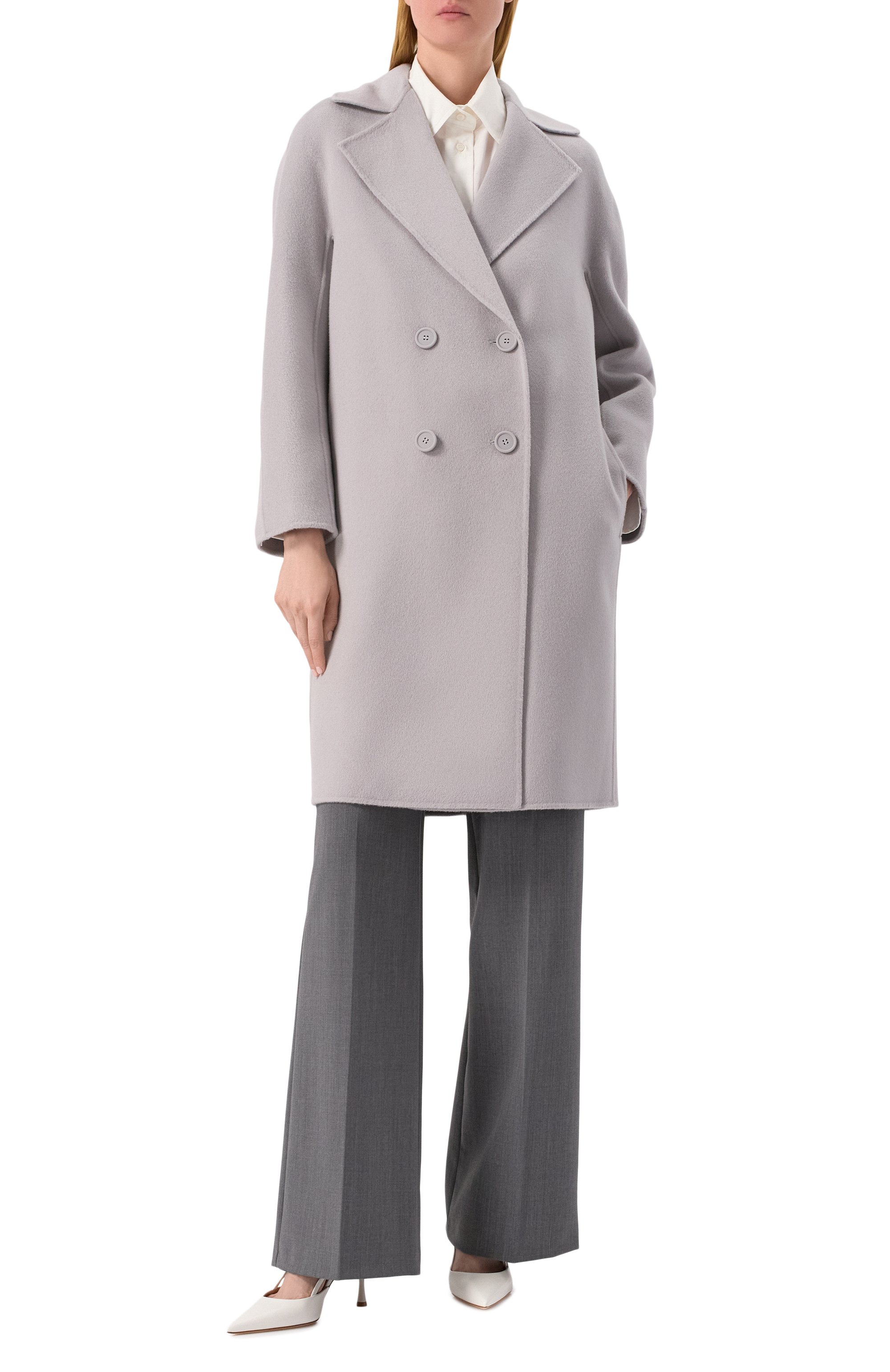 Пальто из кашемира и шерсти MAX MARA STUDIO, арт. LICENZA, фото 2