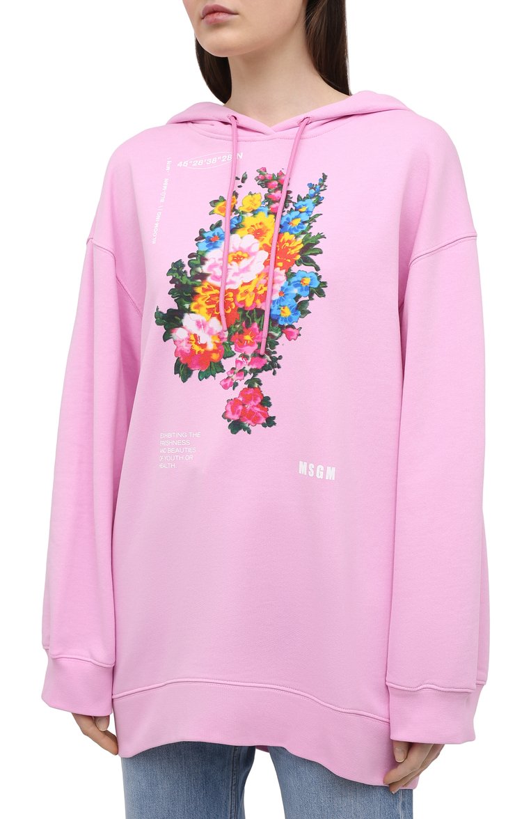 Хлопковое худи MSGM, арт. 3041MDM101 217299, фото 3