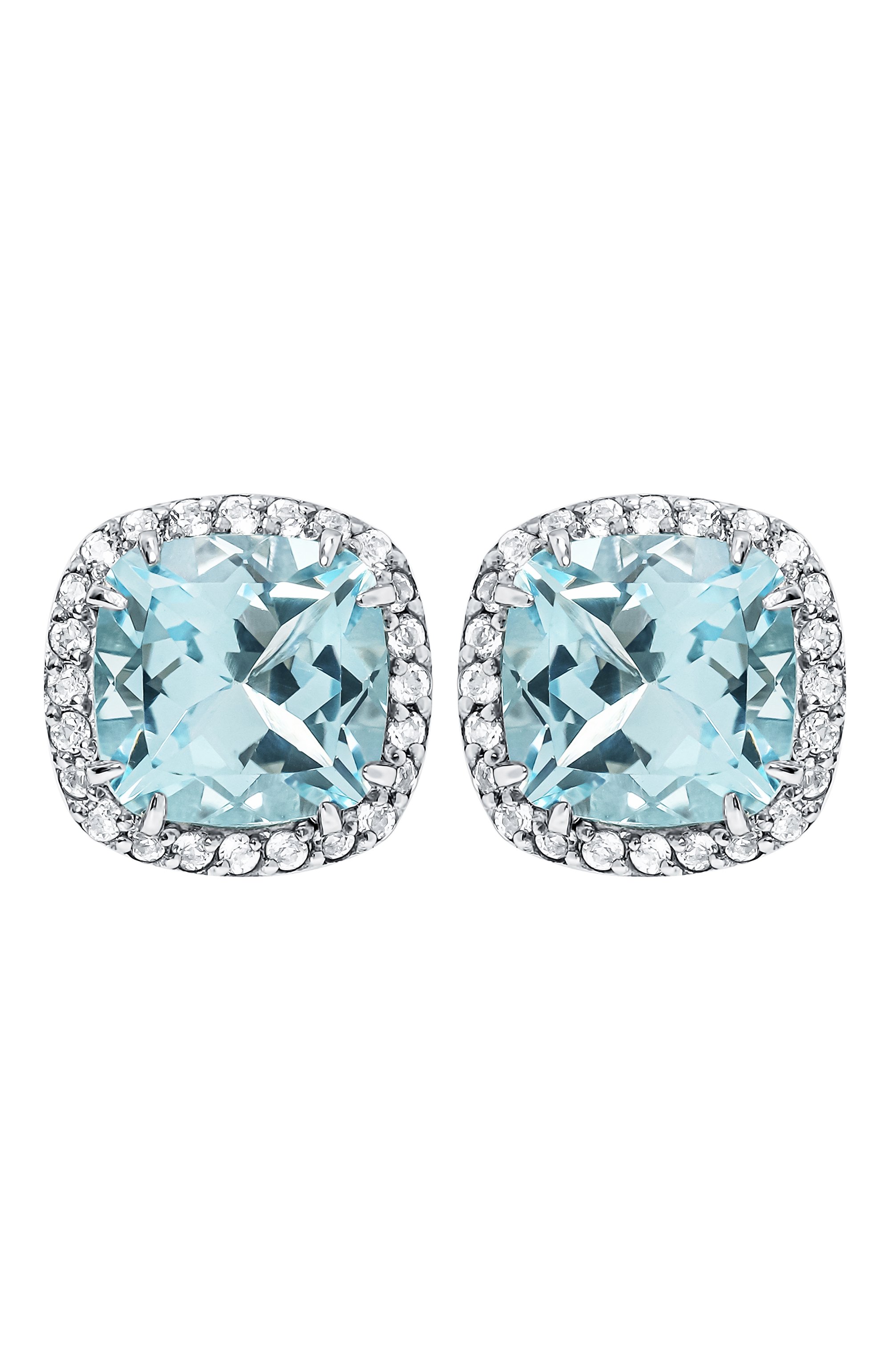 Серьги-пусеты с голубым топазом SECRETS JEWELRY, арт. СПГТКС0605, фото 1