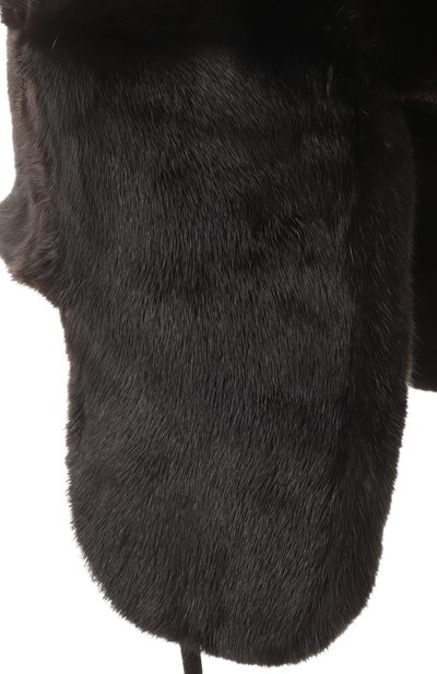 Меховая шапка-ушанка из норки FURLAND черного цвета по цене 121000 руб., арт. 0012200110342600000, фото 3 Меховая шапка-ушанка из норки FURLAND, арт. 0012200110342600000, фото 3