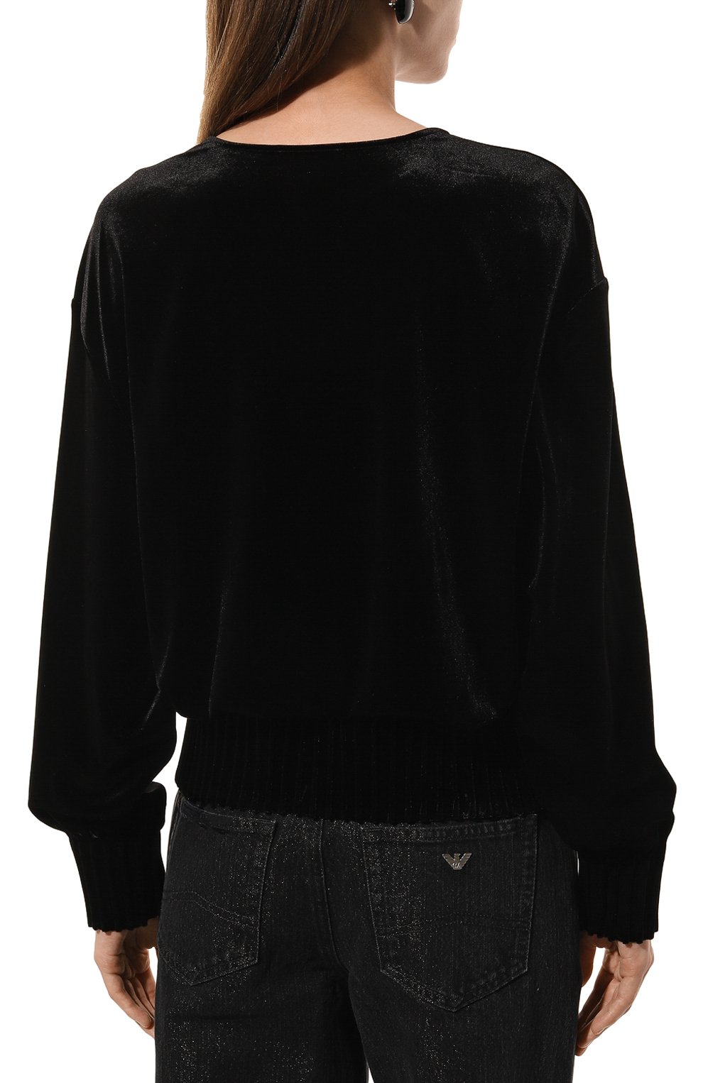 Бархатный свитшот EMPORIO ARMANI, арт. 6D2M6B/2JVZZ, фото 4