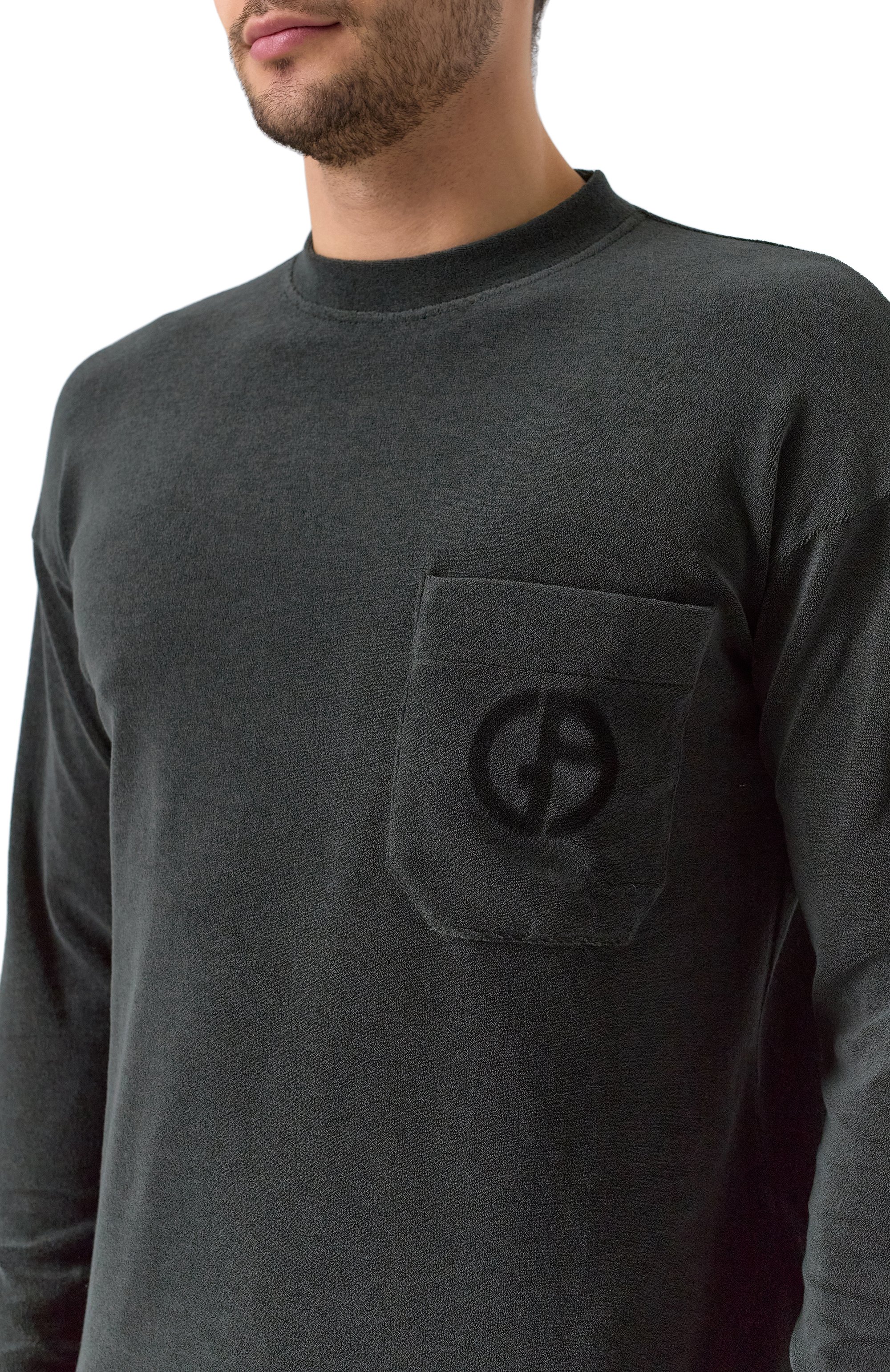 Хлопковый лонгслив GIORGIO ARMANI, арт. GM001249/TE13896, фото 5