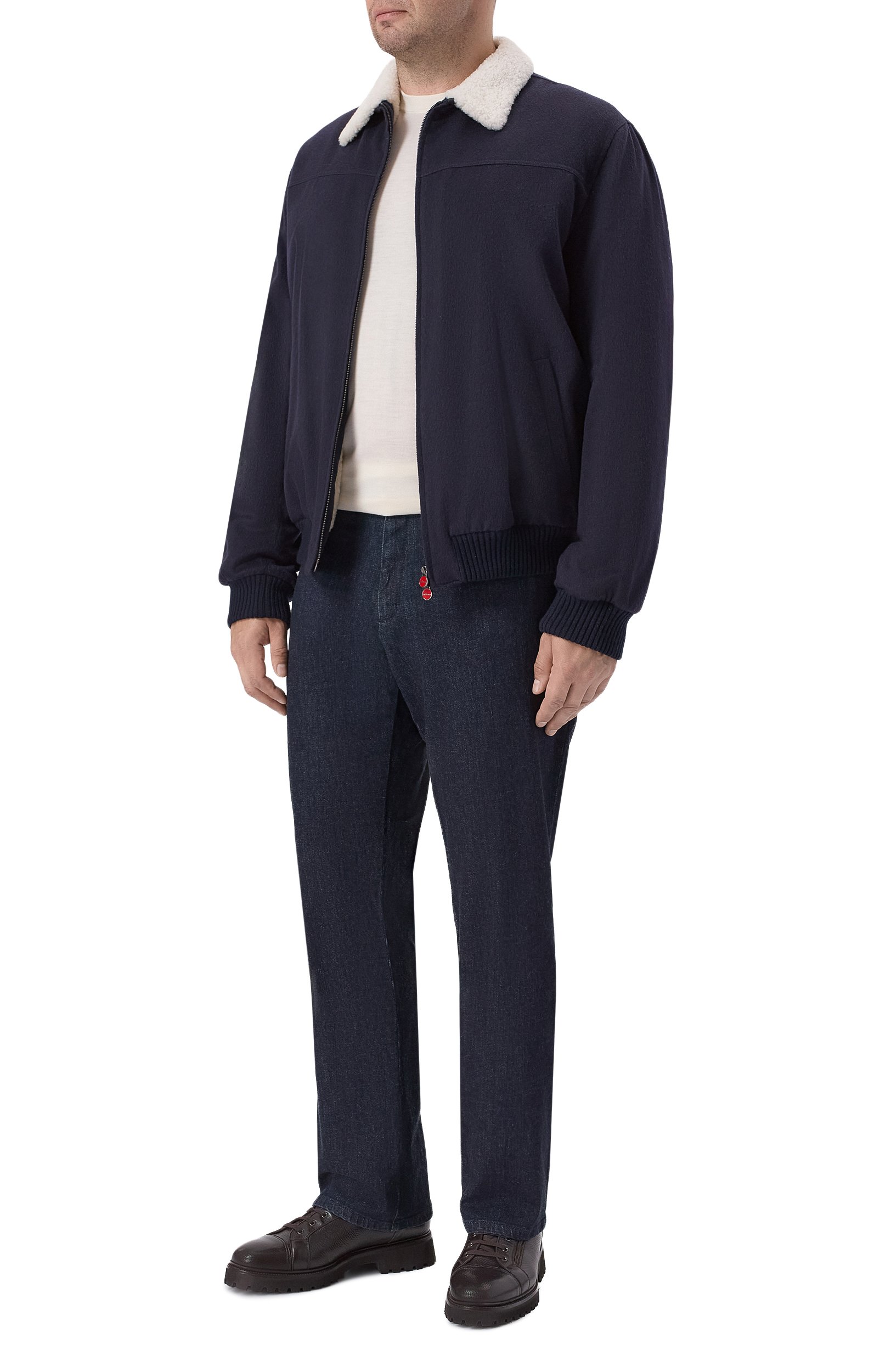 Кашемировый бомбер с подкладкой из овчины KITON, арт. UW0910MV03T83/60-68, фото 2