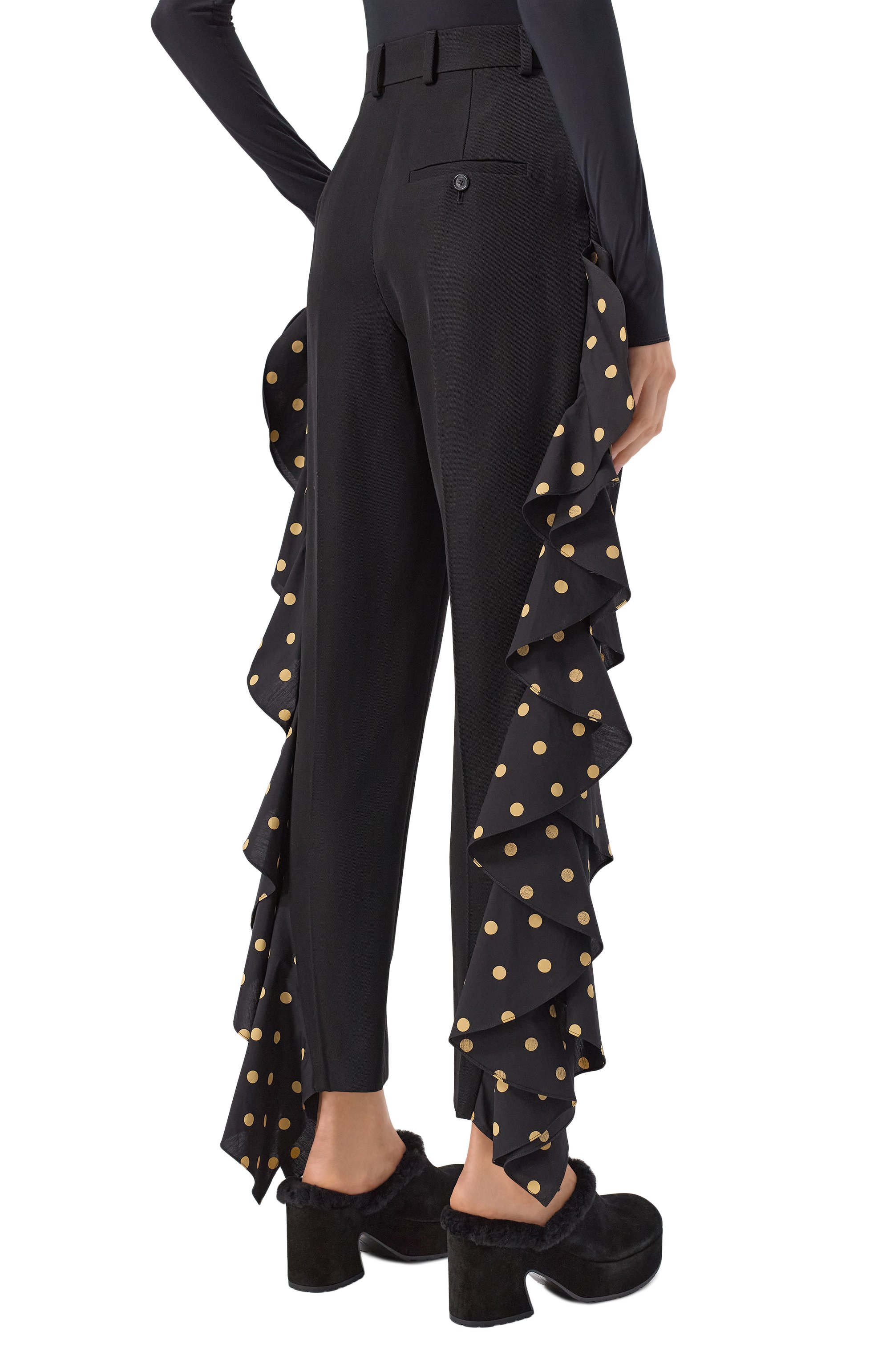 Брюки из шерсти и вискозы MOSCHINO, арт. A0302/5437, фото 4