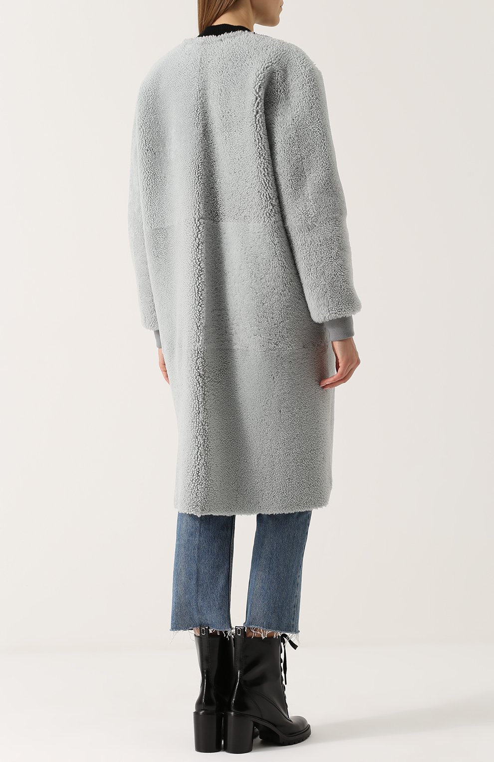 Шуба из овчины с круглым вырезом ANNE VEST, арт. AW17/01/203/46/ESME, фото 4