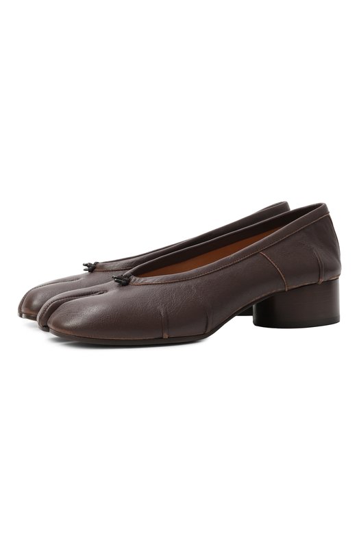 Кожаные туфли Tabi Maison Margiela S58WZ0128/P6378 Коричневый S58WZ0128/P6378