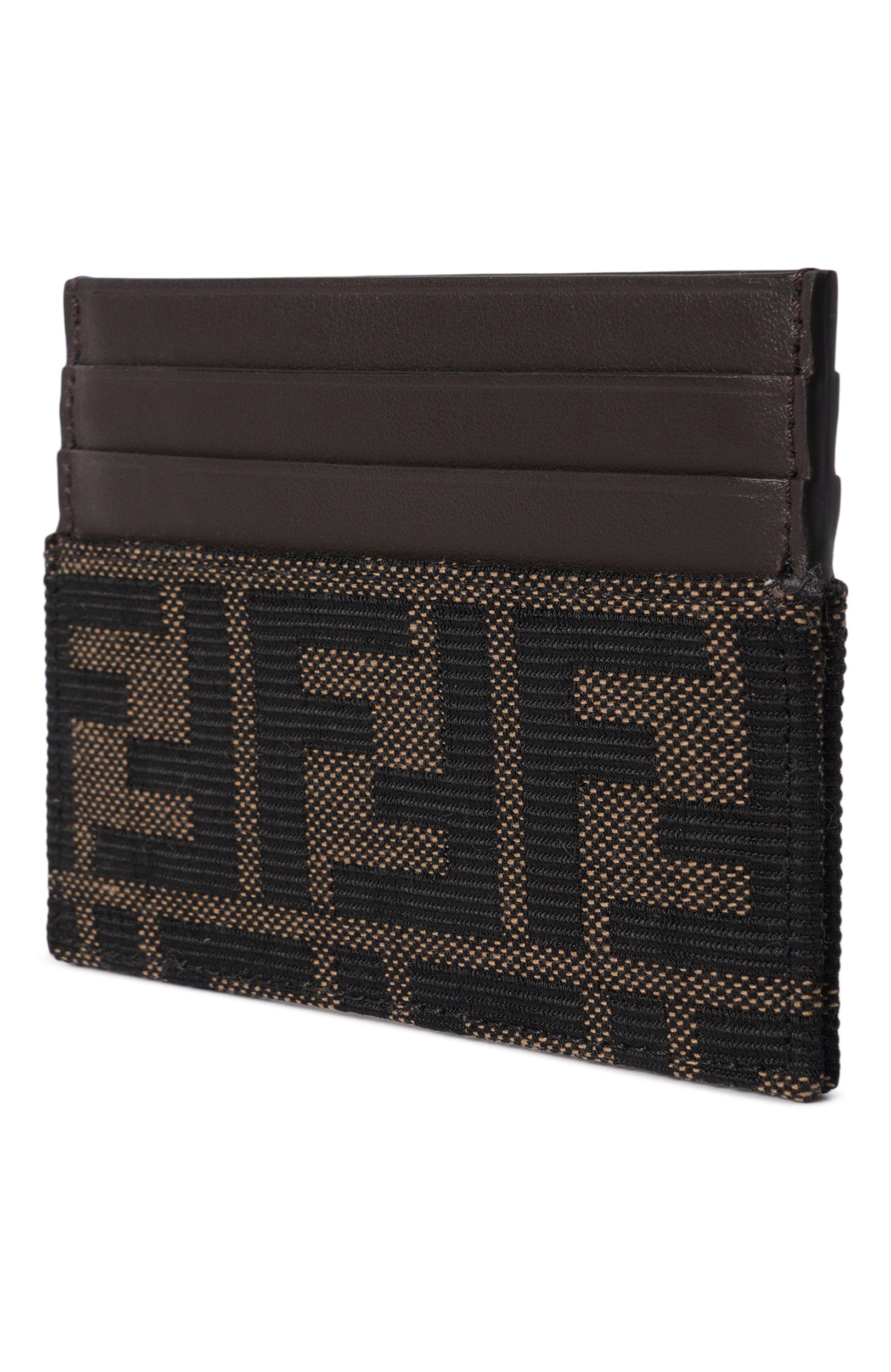 Комбинированный футляр для кредитных карт FENDI темно-коричневого цвета по цене 38450 руб., арт. 7M0164/B16F, фото 2 Комбинированный футляр для кредитных карт FENDI, арт. 7M0164/B16F, фото 2
