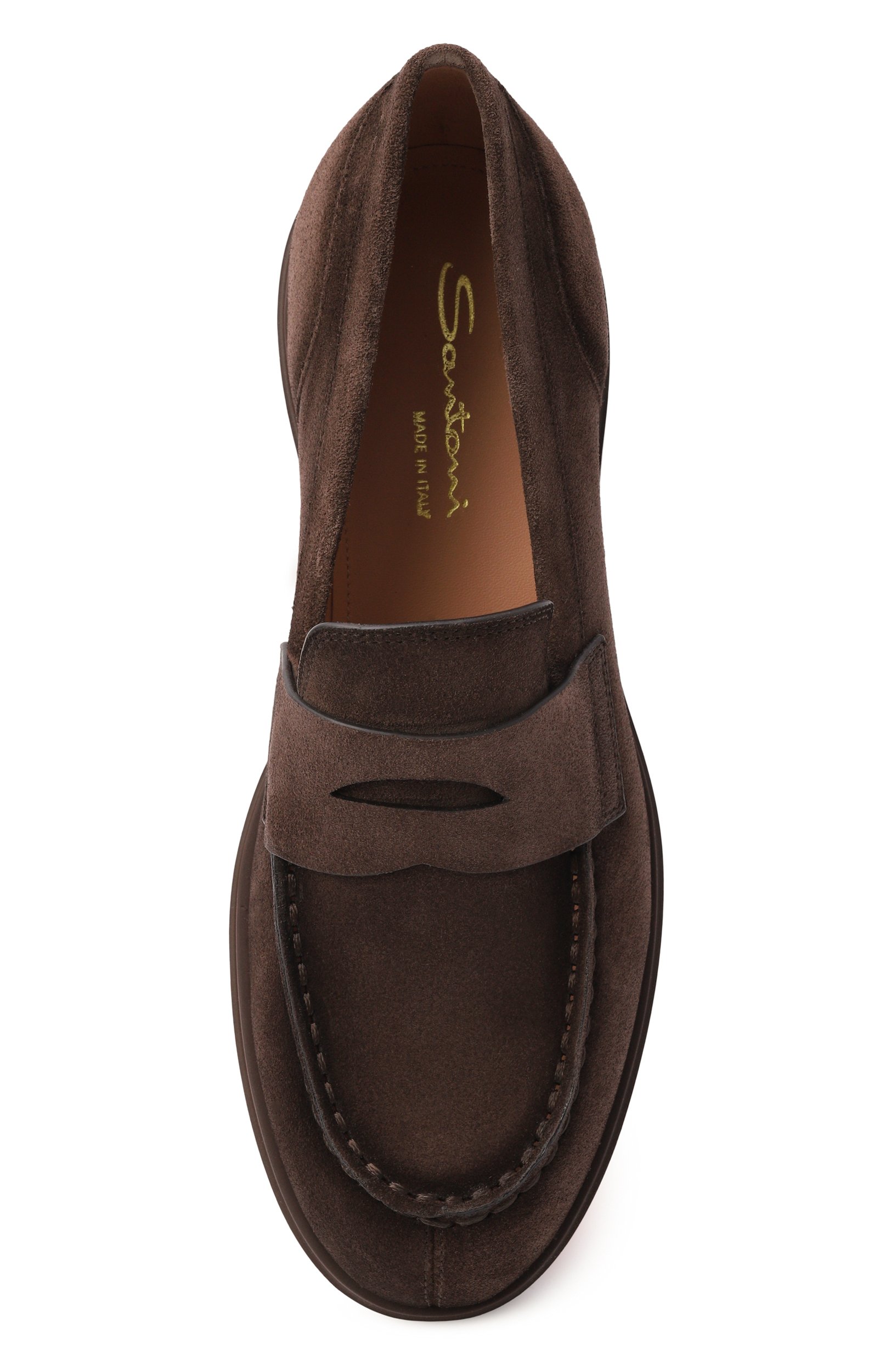 Замшевые пенни-лоферы easy SANTONI, арт. WUYG72448CI0NHSY, фото 6