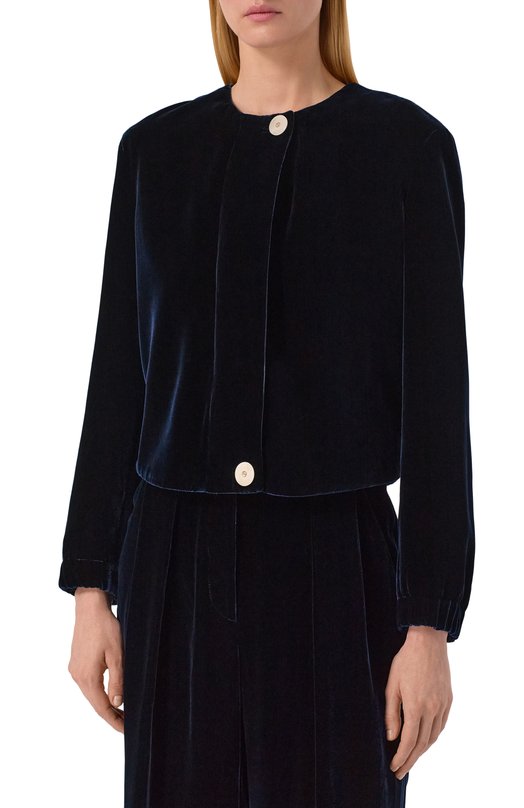 Бархатный жакет Giorgio Armani GW002978/TE10831 Синий  GW002978/TE10831 Фото 3