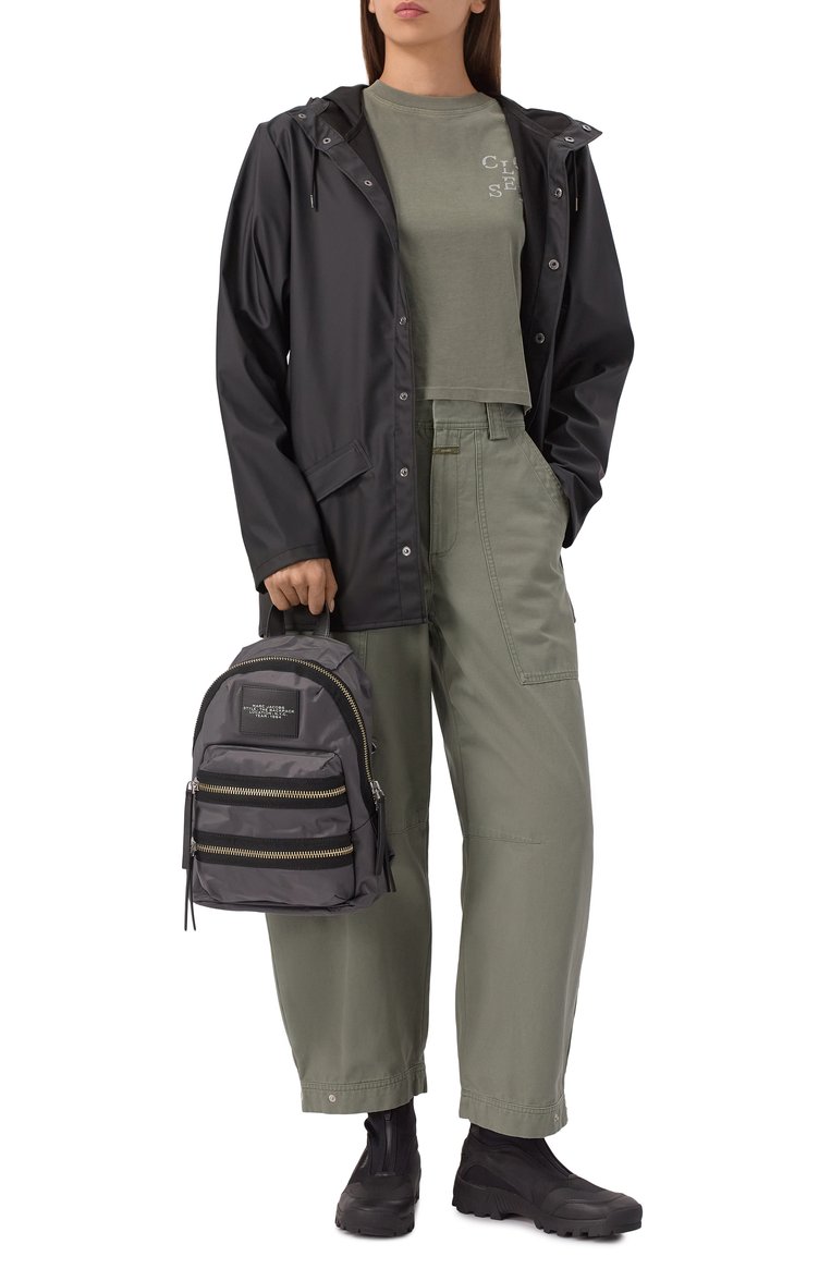 Женский рюкзак the biker medium MARC JACOBS (THE) темно-серого цвета, арт. 2F3HBP029H02 | Фото 7 (Размер: medium; Материал: Текстиль; Стили: Кэжуэл)