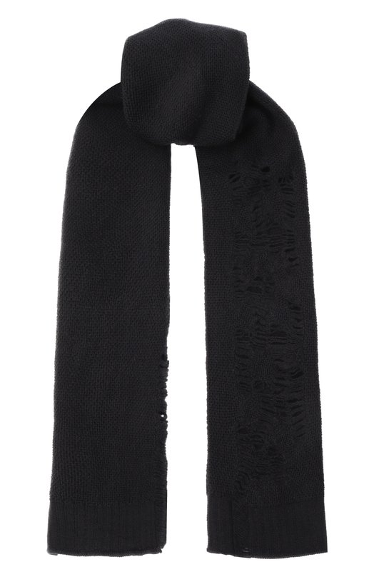 Шерстяной шарф Ann Demeulemeester B0013175/KN071 Чёрный B0013175/KN071