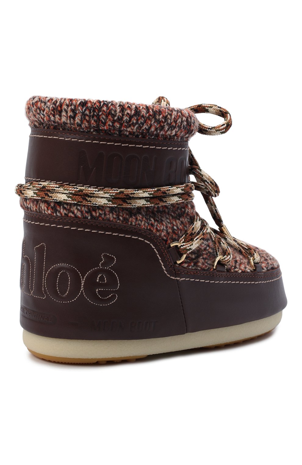 Комбинированные сапоги chloé x moon boot  CHLOÉ, арт. CHC21W534W0, фото 5