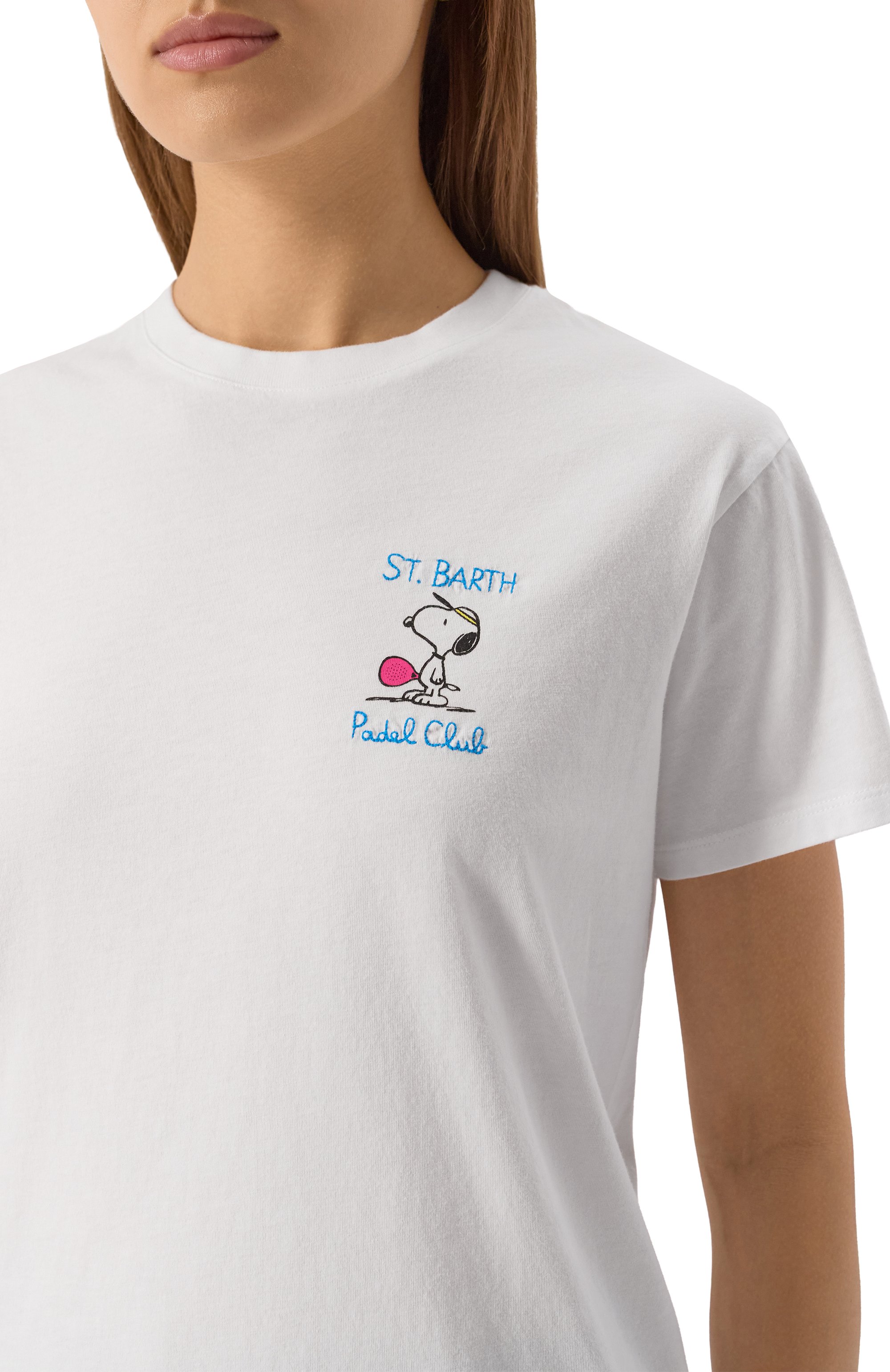 Хлопковая футболка MC2 SAINT BARTH белого цвета по цене 10750 руб., арт. STBW EMILIE/03138H, фото 5 Хлопковая футболка MC2 SAINT BARTH, арт. STBW EMILIE/03138H, фото 5