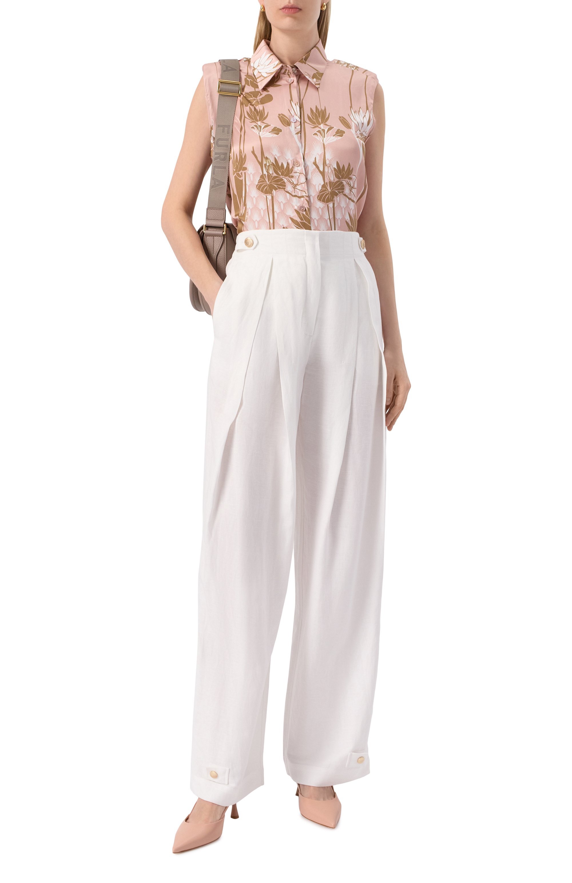 Брюки из вискозы и льна FREEAGE, арт. WS25.PT140.2070.100, фото 2