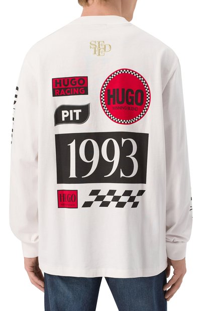Хлопковый лонгслив HUGO, арт. 50531250, фото 4