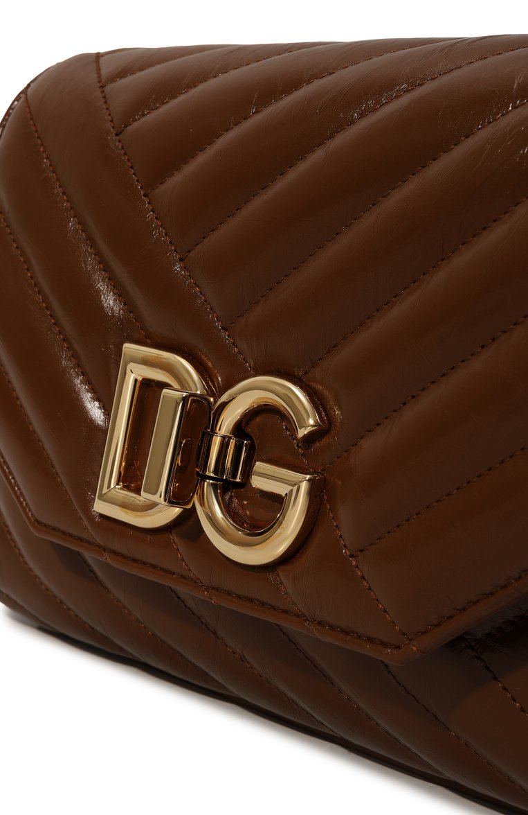 Женская сумка lop DOLCE & GABBANA светло-коричневого цвета, арт. BB7487/AP557 | Фото 3 (Размер: small; Материал: Натуральная кожа)
