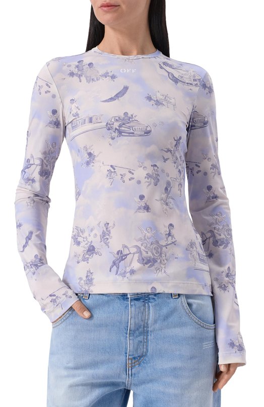 Лонгслив Off-White 0WAD136S25JER0034201 Сиреневый  0WAD136S25JER0034201 Фото 3