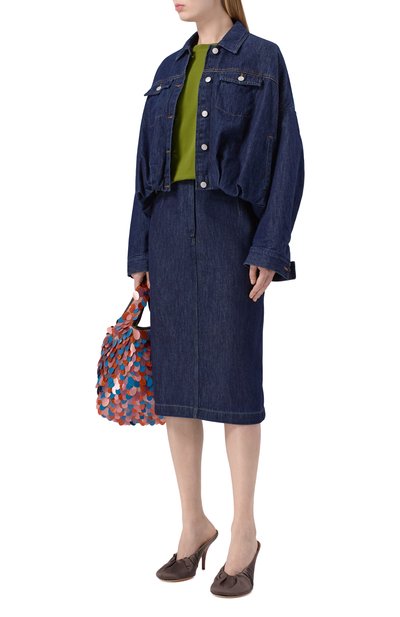 Хлопковая футболка DRIES VAN NOTEN зеленого цвета по цене 32800 руб., арт. 131100/3600, фото 2 Хлопковая футболка DRIES VAN NOTEN, арт. 131100/3600, фото 2