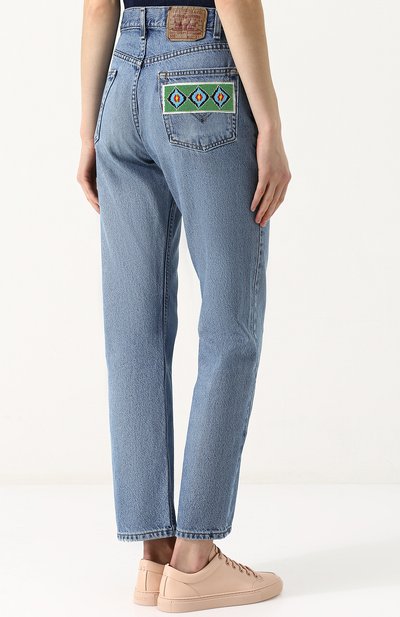 Укороченные джинсы прямого кроя с потертостями ICONS OF CALIFORNIA, арт. L505BT_PS1, фото 4