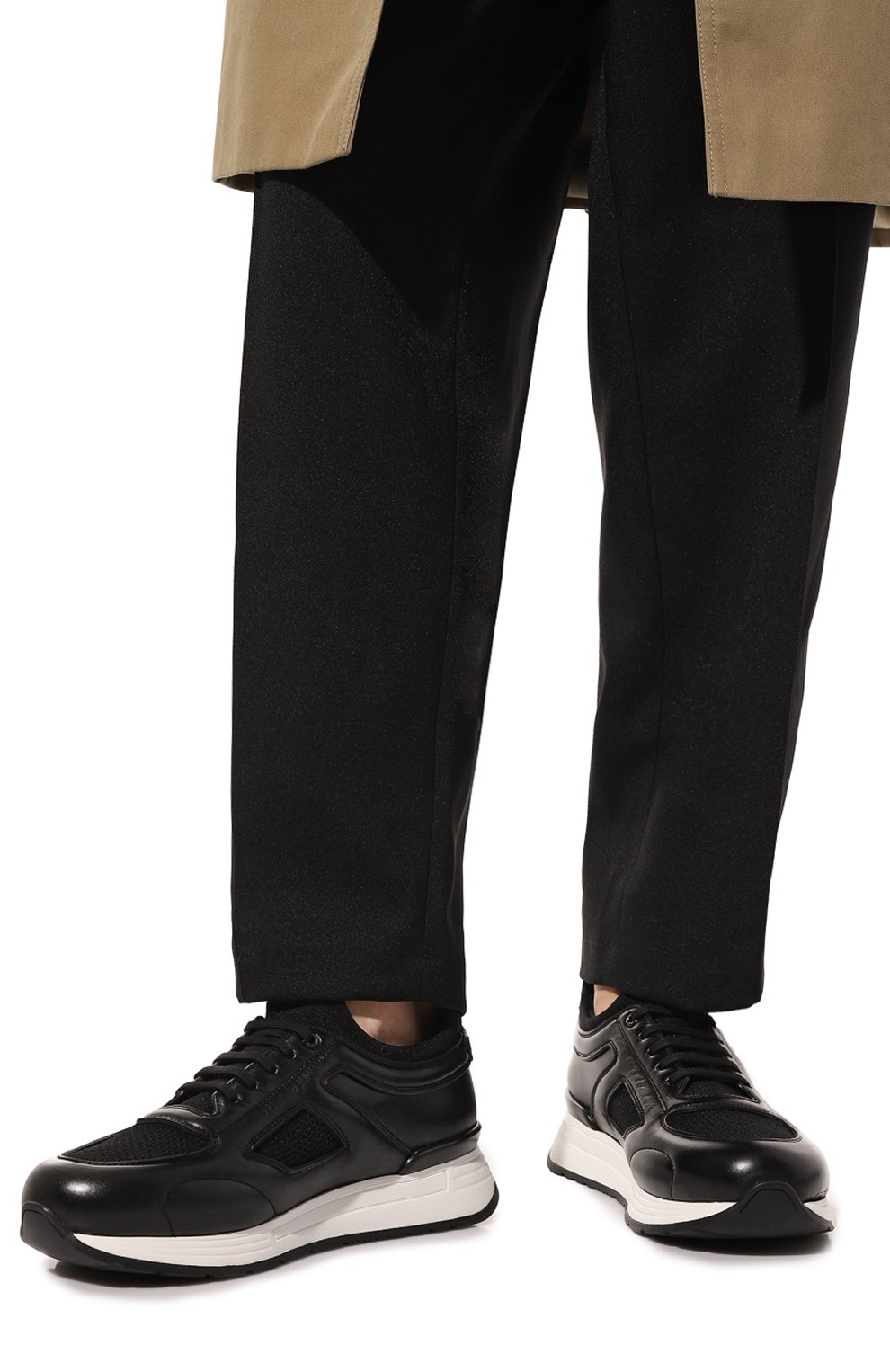 Комбинированные кроссовки STEFANO RICCI черного цвета по цене 94150 руб., арт. UV26EG6471/TSNP, фото 3 Комбинированные кроссовки STEFANO RICCI, арт. UV26EG6471/TSNP, фото 3