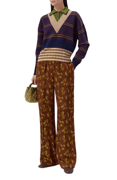 Брюки DRIES VAN NOTEN коричневого цвета по цене 64850 руб., арт. 010922/4261, фото 2 Брюки DRIES VAN NOTEN, арт. 010922/4261, фото 2
