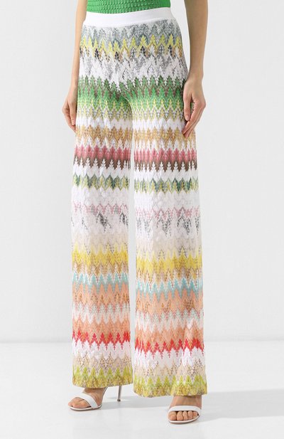 Брюки из смеси вискозы и хлопка MISSONI разноцветного цвета по цене 57800 руб., арт. MDI00072/BR0028, фото 3 Брюки из смеси вискозы и хлопка MISSONI, арт. MDI00072/BR0028, фото 3