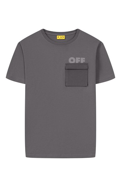 Хлопковая футболка OFF-WHITE, арт. 0BAA016F25JER001/12+