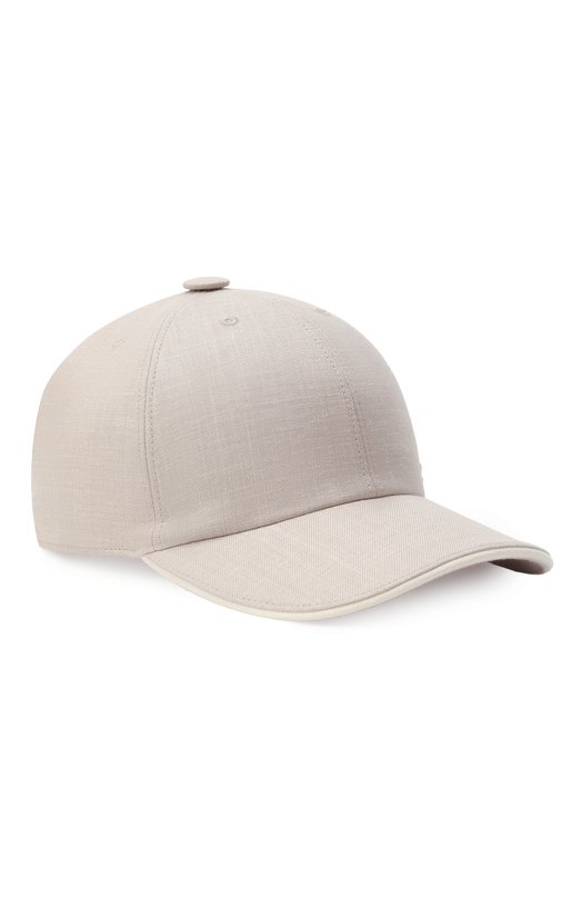 Бейсболка из шерсти и шелка Stefano Ricci MCV51SB19E/BI72HC Бежевый MCV51SB19E/BI72HC