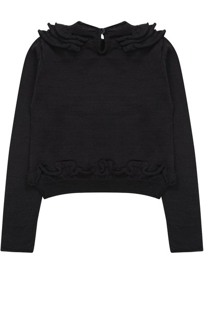 Пуловер джерси с оборками и логотипом бренда из страз I PINCO PALLINO, арт. 1702128005/07522/8-10, фото 2