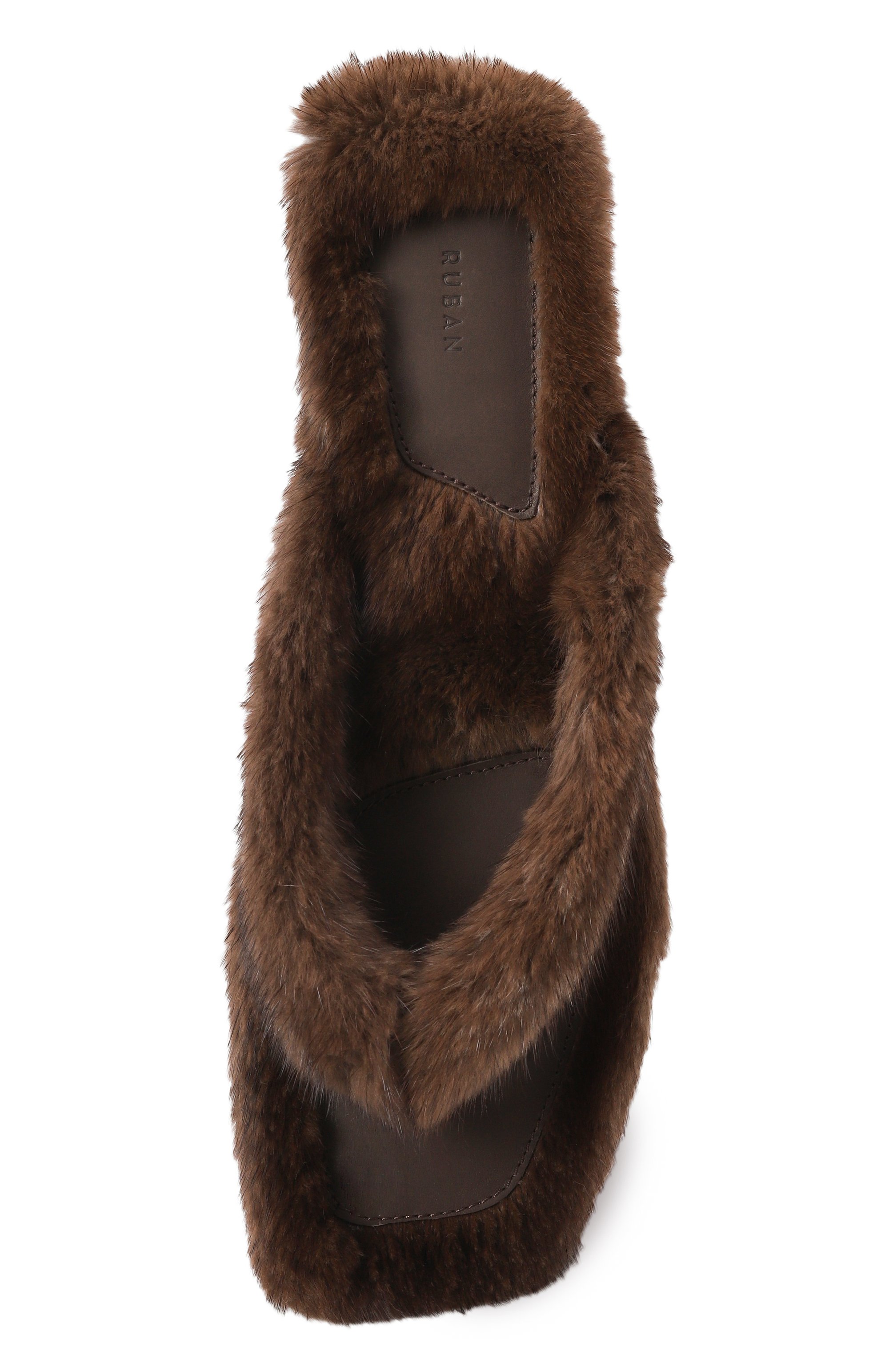 Меховые шлепанцы из норки RUBAN, арт. SN168.19.NOR800, фото 6